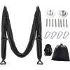 imageZELUS Aerial Yoga Swing Sling Strong Yoga Hammock Kit Set Trapeze Inversion Equipment Include 2 Extensions Straps and Ceiling Mounting KitBlack