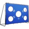 imageZELUS Soccer Goal 8 x 56 ft 2 in 1 Powder Coated Soccer Goal Frame with All Weather Net ampamp Detachable Target Goal Net for improving Skills