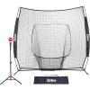 image77 Baseball Net with Tee Kit Portable Baseball Net for Hitting and Pitching Softball Net with Tee Carry Bag ampamp Weighted BaseballBlack