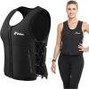 imageZELUS Weighted Vest 10ampamp15lb ZFit Weight Vest for Women Men with Adjustable Soft Iron Weights Unisex Training Vest for Walking Strength Training Workout Vest with Pockets Reflective Strip Black MLBlack