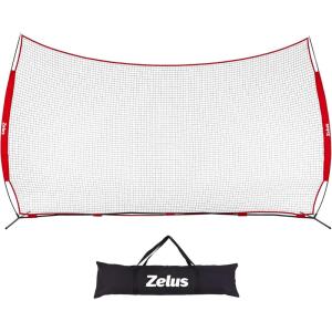 12x9ft / 16x10ft Barricade Backstop Net, Ball Sports Barrier, Practice Net for Baseball, Softball, Lacrosse, Soccer, Basketball and More(16×10 ft – Red)