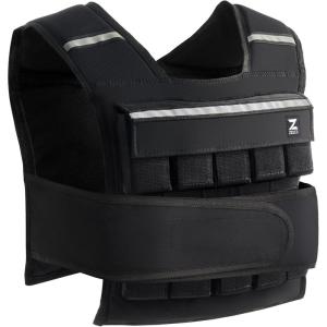 ZELUS 23lb|45lb Weighted Vest with Iron Weights for Exercise, Adjustable Weight Vest for Men, Workout Vest for Home Workouts Cardio Strength Training Weight Loss(45lb Black)